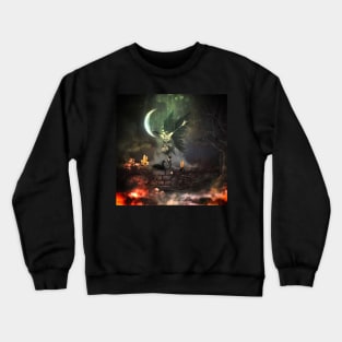 Wonderful dark angel in the dark night Crewneck Sweatshirt